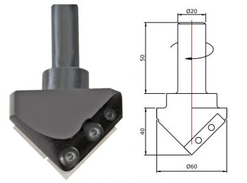 90° V Groove Router (Replaceable)