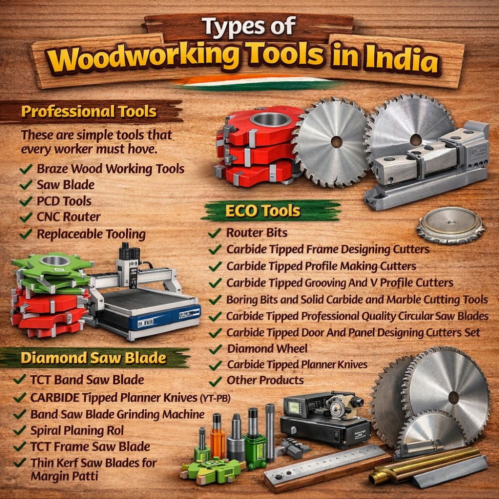 Types of Woodworking Tools in India